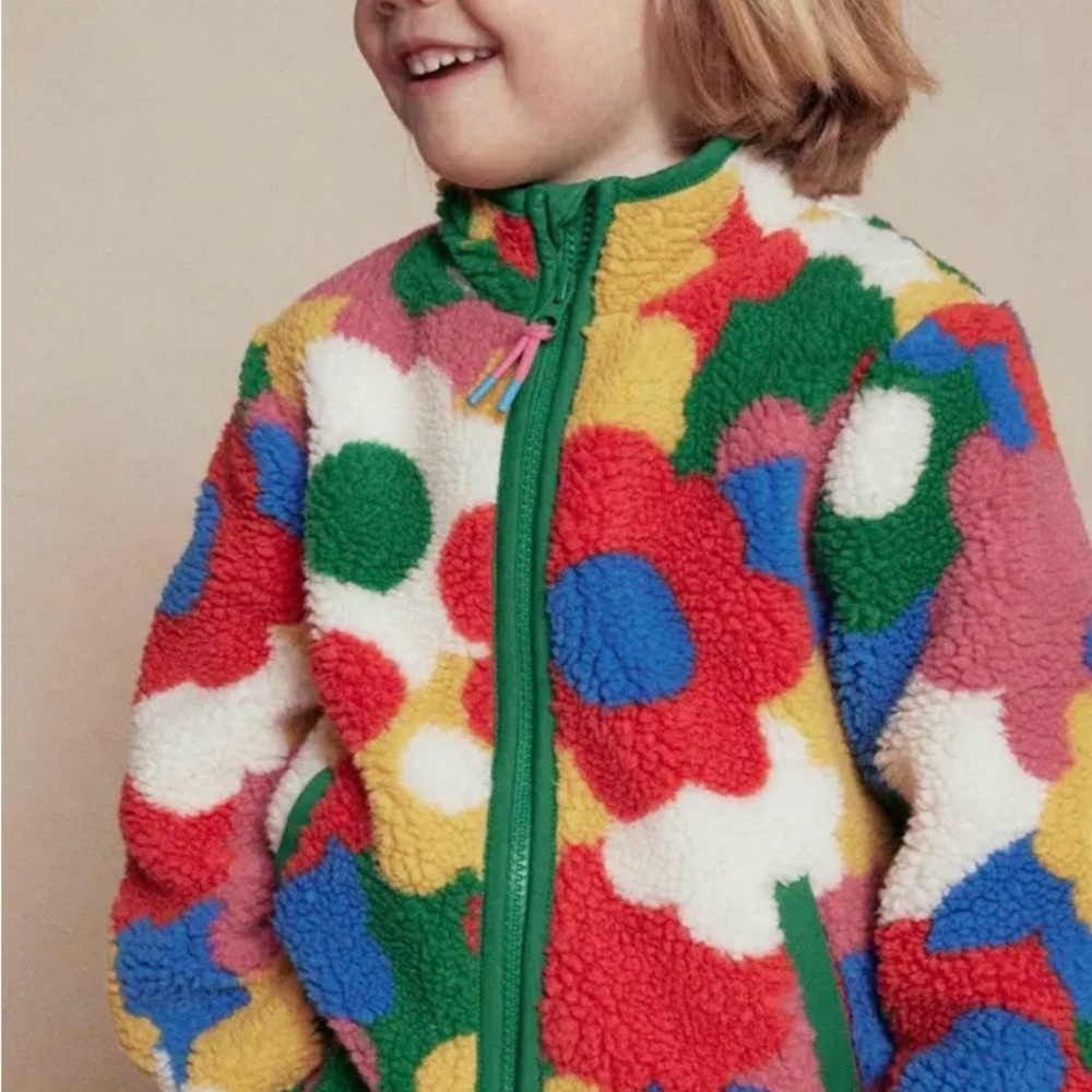 BODEN Colorful Floral Kids Jacket Girls 7-8year old